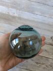 Vintage Hand Blown Japanese Glass Fishing Float Translucent Blue Green 3in