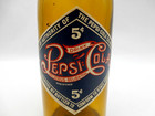 Vintage 1973 Pepsi-cola 75th Anniversary 8  Amber Glass Bottle New Bern Nc