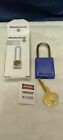Master Lock 410blu 1 Padlock With Key 3-1 2  H X 1-1 2  W X 3 4  D
