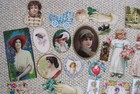 Large Lot Of Antique Victorian Scraps Die Cuts Valentines Etc  Ephemera