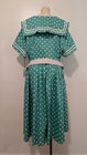 Unique Vintage Teal Polka Dot Sailor Swing Rockabilly Dress Pockets 4x 22 24