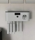Wall-mounted Uv Toothbrush Holder   Sanitizer With Toothpaste Dispenserr