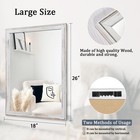 Wall Mirror Large Rustic Wood Framed Mirror 26 x18  Rectangle Decorative Farm   