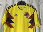 Colombia 2018 Home Adidas Climachill Authentic Soccer Jersey Size M Br3502