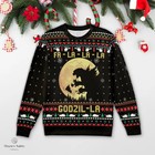 Godzilla Ugly Christmas Sweater  Fa La La La Godzil-la Holiday Sweatshirt  Funny