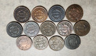 Lot Of 13 Mixed Dates   Conditions Large Cents - 1836 Through 1853