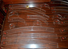Vintage 28 Piece Charles Bruning  Curve Set Highway   Railroad Drafting