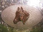 Awesome High End Solid Sterling Silver Front Horse Head Trophy Belt Buckle 