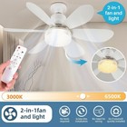 Socket Ceiling Fans With Lights And Remote Socket Fan Light With Dimmable Led