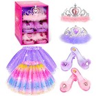 Princess Dress Up Costume Set For Girls 3-6  Pretend Play Clothes  Toddler Dress
