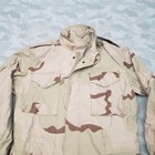 Military Field Jacket Mens Medium Tan Cold Weather Desert Camo Coat