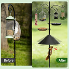 99 Inch Bird Feeder  With Squirrel Baffle  360   Rotating Heavy Duty Bird House