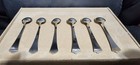 Vintage David Andersen Sterling Silver Enamel Guilloche Spoon Set  6 