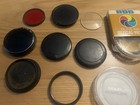 Lot Of Vintage Camera Filter Lenses Lens And Caps Photography Covers Gear Parts