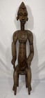 Vintage African Senufo Seated Male Figure Carved Wood Statue 45in Or 114 Cm