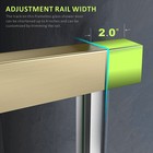 Brushed Gold 60   X 72    Glass Sliding Door Clear Shower Door 4 Inch Adjustable