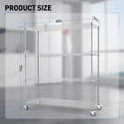 4-tier Wire Shelving With Wheels 60 x 24 x72  Metal Storage Rack Garage Kitchen