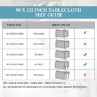 1 Pack Tablecloth 90   132inch Rectangle Table Cloth Polyester Stain Wrinkle