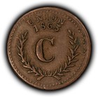 Civil War Token - 1863 C  Joseph C Charnley Saloon Keeper Providence Ri - Z7069
