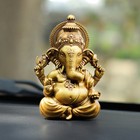 Decorative Lord Ganesha Statue   Gold Finish Hindu God Idol   Idol For Pooja    