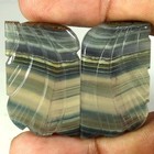 100  Natural Fluorite Carved Matched Pair Gemstone Fancy Cab 95 75cts 22x34x05mm