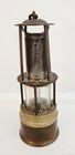 Vintage Small Brass Hanging Coal Mining Lamp Netherlands Kaatsen Heerlen 6  Tall