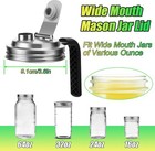 Mason Jar Pour Spout Lid Stainless Steel With Handle  Wide Mouth Pour  2pcs