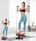 Stepper For Exercise At Home - Air-powered Resistance With Bands   Digital Monit