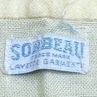 Sorbeau Vintage Baby Layette Robe Yellow Infant Dressing Gown Tie In Front