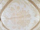 Croscill Gold Beige Square Throw Pillow Floral   Dots W corded Trim 18x18