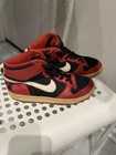 Nike High Top Bambini 2008 6 Youth Board Shoes Varsity Black Red White Vintage