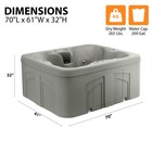 Lifesmart Ls100 Taupe 4 Person Plug And Play Square Hot Tub Spa With Black Cover