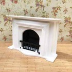 Dollhouse 1 12 Scale Miniature White Fireplace Living Room Wooden Furniture