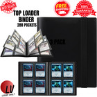 Trading Card Binder With Sleeves 160 Card Protectors Zipper No Ring Album Folder