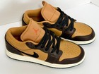 Air Jordan 1 Low Se Flax Baroque Brown Womens 7 Hq3603-201 New No Box