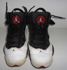 Nike Air Jordan 6 Rings Youth Shoes Size 5 5y Black White Red 323419-012