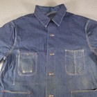 Vintage Denim Chore Work Railroad Coverall Jacket Mens 50 Barn Coat 40s 50s