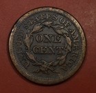 1851 Braided Hair Large Cent  vf  