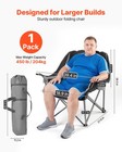 Vevor Oversized Camping Chair 450lbs Padded Folding Chair Dual Cup Holders