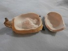 Vintage German Porcelain Bisque Naughty Lady In A Turtle Shell Lidded Trinket   