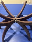 Vtg Mcm Wood Spider Table Base  no Tray  
