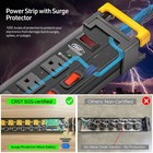 12 Outlets With Individual Switche Surge Protector Metal Power Strip  1020j  9ft
