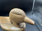 Amos Laclair Hand Carved Black Walnut Duck Decoy Queen Anne Md Vintage