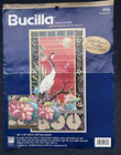 Bucilla Vintage Needlepoint Kit 4756 - Oriental Crane  1998 - Started Project