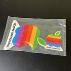 Vintage 1980 s Apple Computer Logo Stickers Set Of 2 Original Decals
