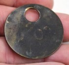 Antique Brass metal Coal Miners Tool Check Tag  20