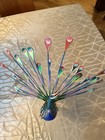 Magnificent Alebrije Peacock Hand Painted Wood Mexican Folk Art