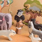 Handmade Wooden Jungle Safari Animals Figurines Toy Set Zoo Africa Unique Gift