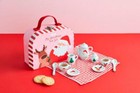 Mud Pie Kids Santa Reindeer Girls Pretend Play Tea Set In Suitcase Christmas Toy