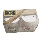 Vintage Walt Disney World Gift Of Glass Mickey Minnie Salt Pepper Shakers Nib